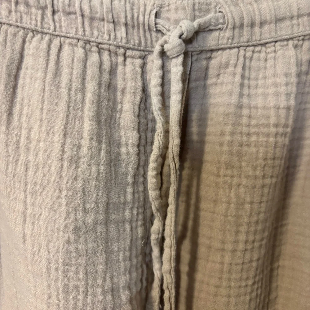 Dylan Women’s Beige Textured Gauge Joggers Loungewear Pants 💯 Cotton XL